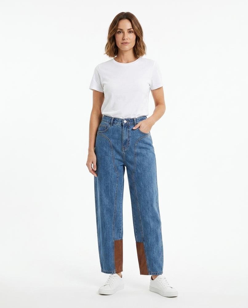 Heidi-Outlet - Zaren | Two-Tone High-Waist Pants Women