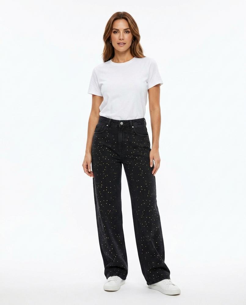 Heidi-Outlet - Yomar | Studded Wide-Leg Pants Women