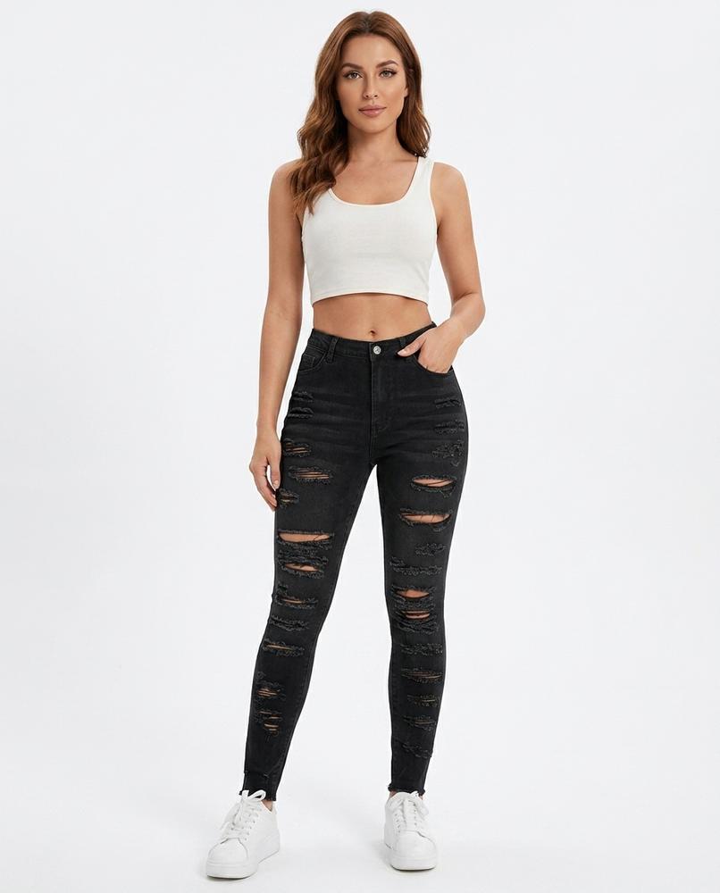 Heidi-Outlet - Eedak | High-Waisted Distressed Pants Women
