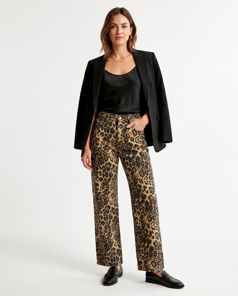 Heidi-Outlet - Lifuk | Leopard Print Wide-Leg Pants Unisex