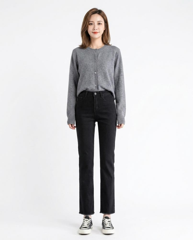 Heidi-Outlet - Lidol | High-Waisted Straight-Leg Pants Women