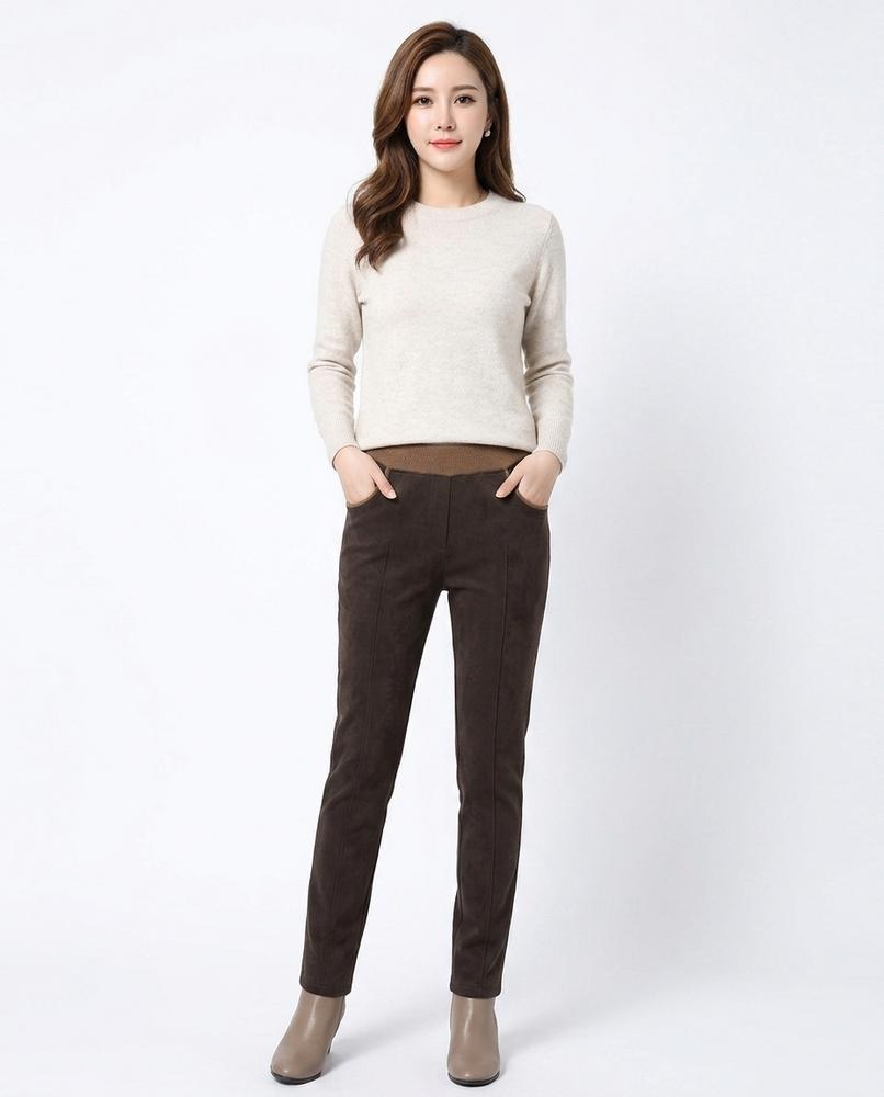 Heidi-Outlet - Lesin | High-Waisted Velveteen Pants Women