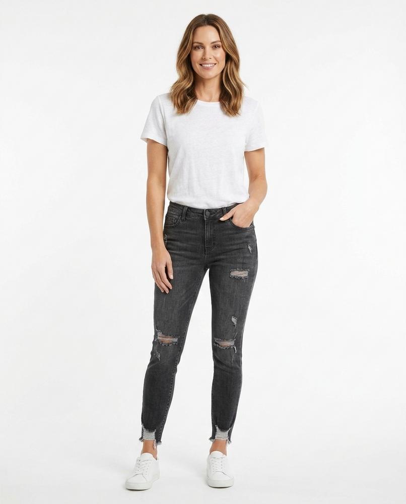 Heidi-Outlet - Damuv | High-Waisted Distressed Pants Women