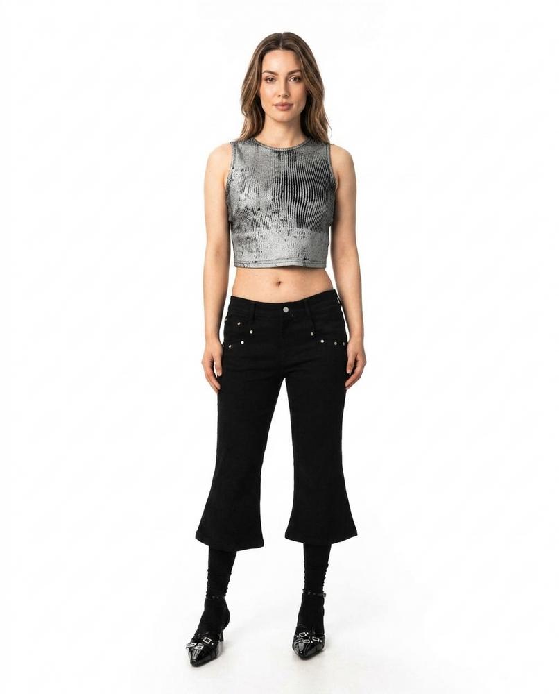 Heidi-Outlet - Tasin | Flared Studded Pants Women