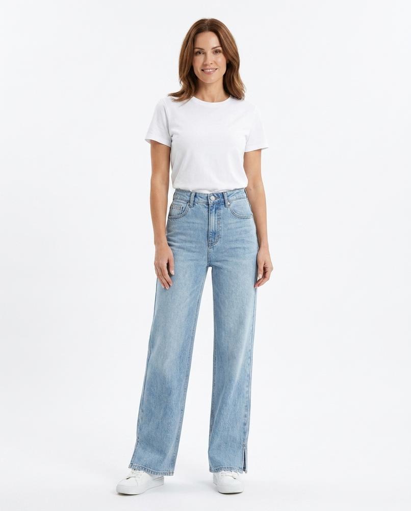 Heidi-Outlet - Vipel | High-Waisted Straight-Leg Pants Women