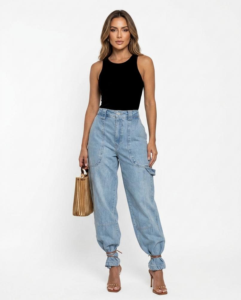 Heidi-Outlet - Yehul | Denim Cargo Pants Women
