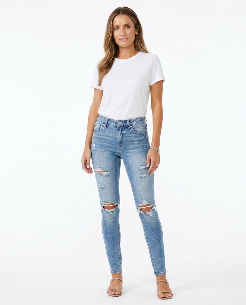 Heidi-Outlet - Vulun | Ripped Skinny Fit Pants Women