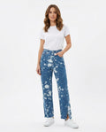 Heidi-Outlet - Nubas | Splatter-Print Straight-Leg Pants Unisex