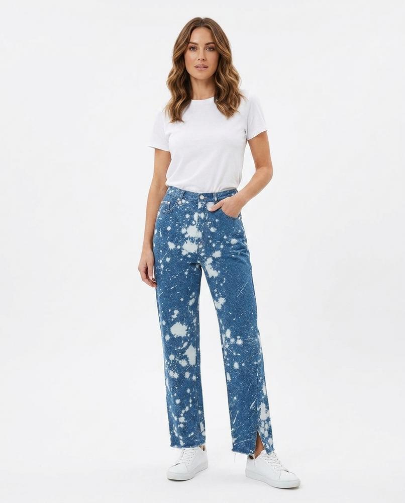 Heidi-Outlet - Nubas | Splatter-Print Straight-Leg Pants Unisex