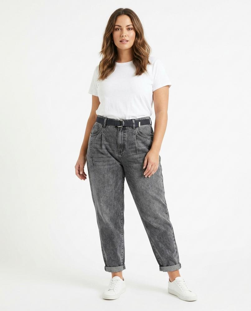 Heidi-Outlet - Elmin | High-Waisted Acid-Washed Pants Women