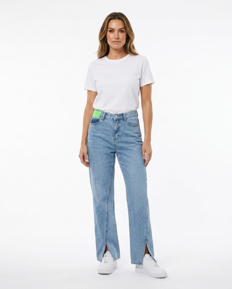 Heidi-Outlet - Minal | High-Waist Straight-Leg Pants Women