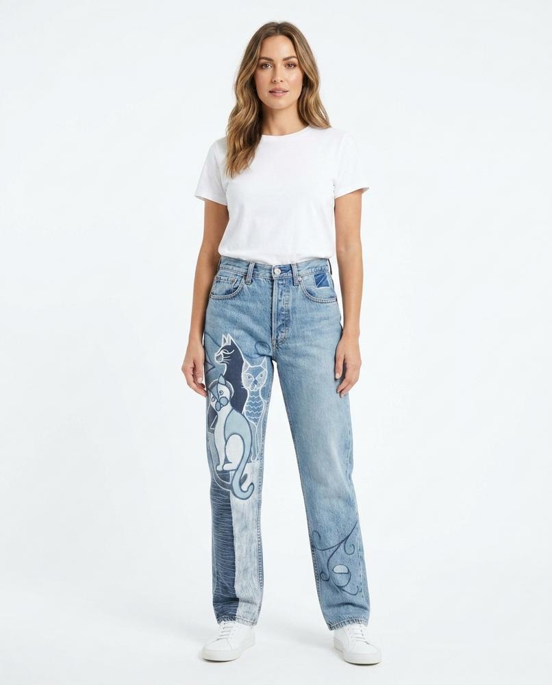 Heidi-Outlet - Rirev | Printed Straight-Leg Pants Unisex