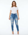 Heidi-Outlet - Velor | Fringed Ripped Pants Women