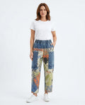Heidi-Outlet - Raven | Patchwork Printed Pants Women