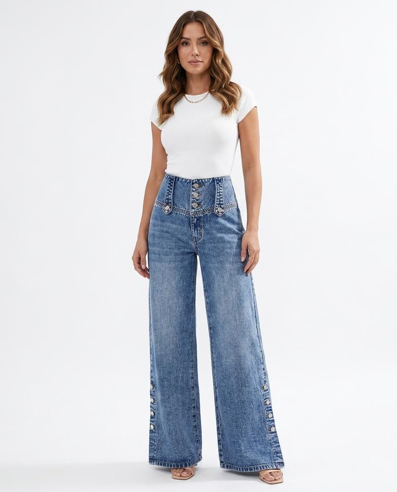 Heidi-Outlet - Armon | High-Waisted Wide-Leg Pants Women