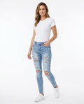 Heidi-Outlet - Coren | Distressed Skinny Fit Pants Women
