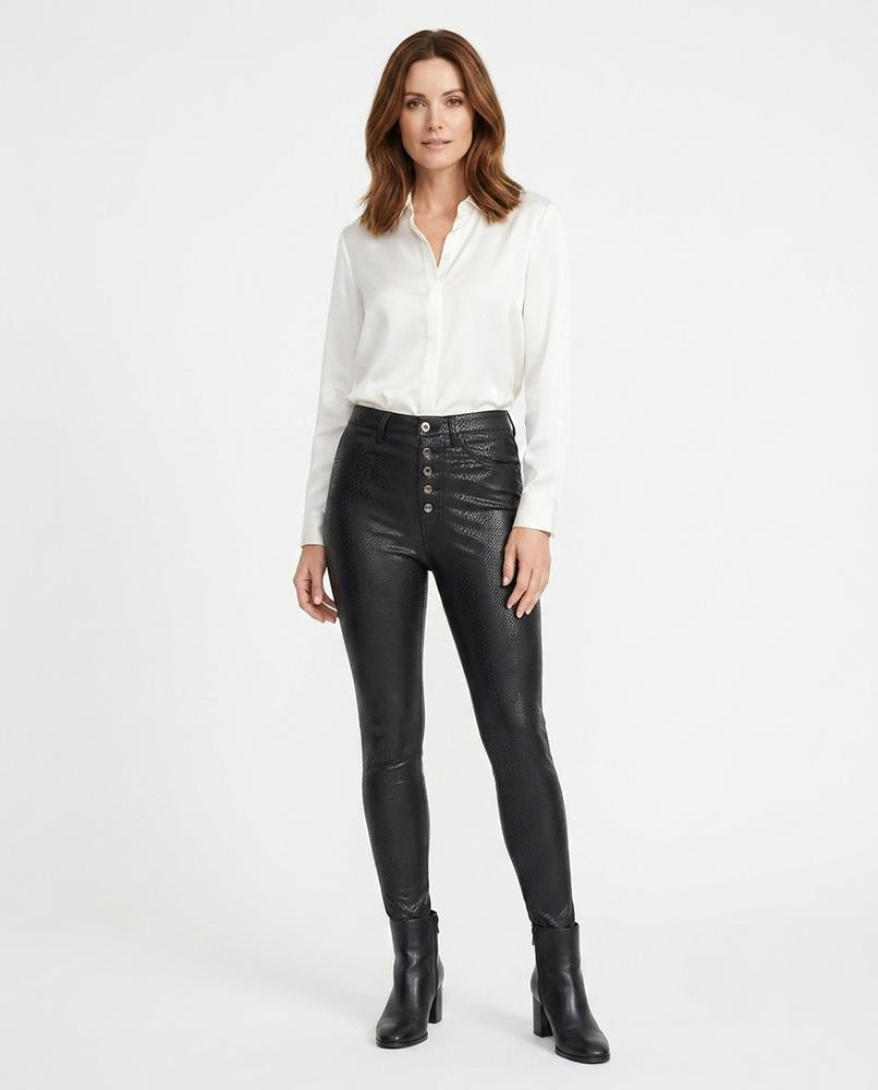 Heidi-Outlet - Letor | High-Waisted Embossed Pants Women