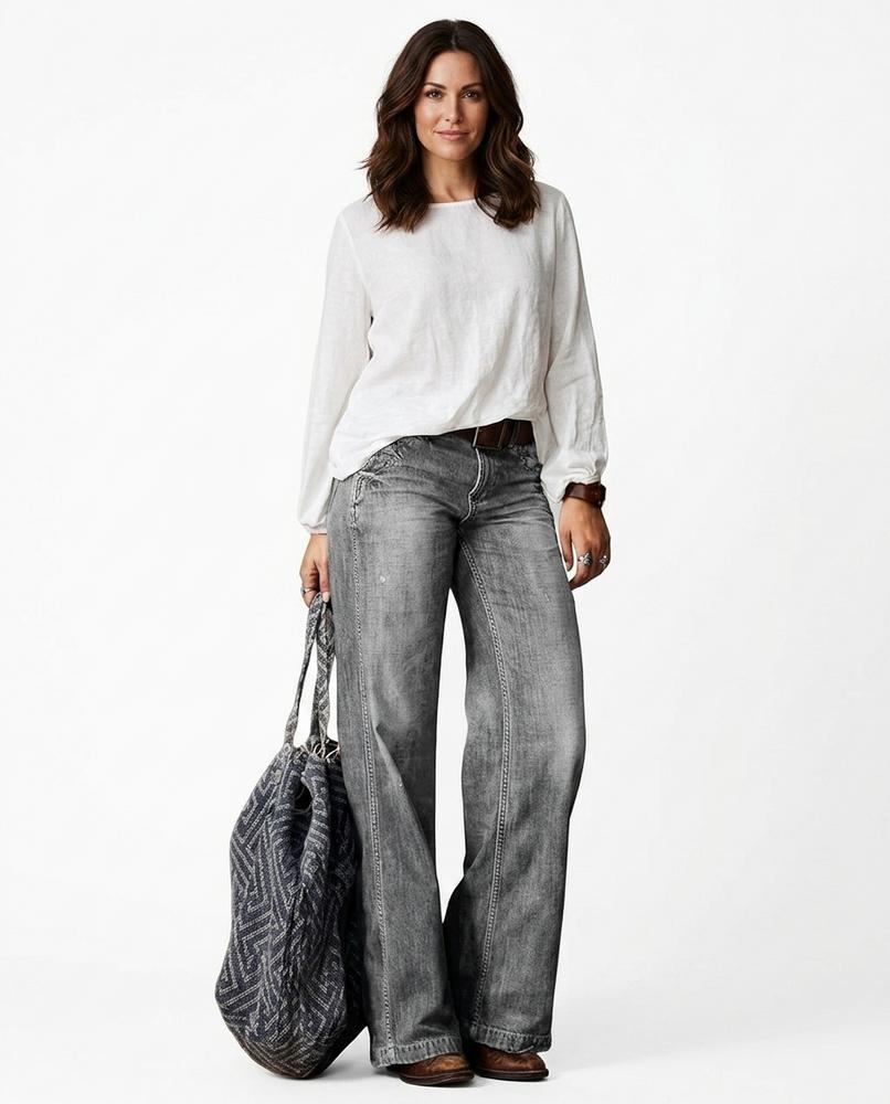 Heidi-Outlet - Rosin | Wide-Leg Washed Pants Women