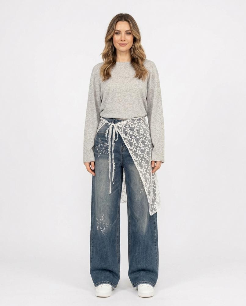 Heidi-Outlet - Alvan | Wide-Leg Embellished Pants Women