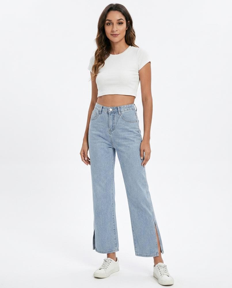 Heidi-Outlet - Neram | Straight-Leg Slit-Hem Pants Women