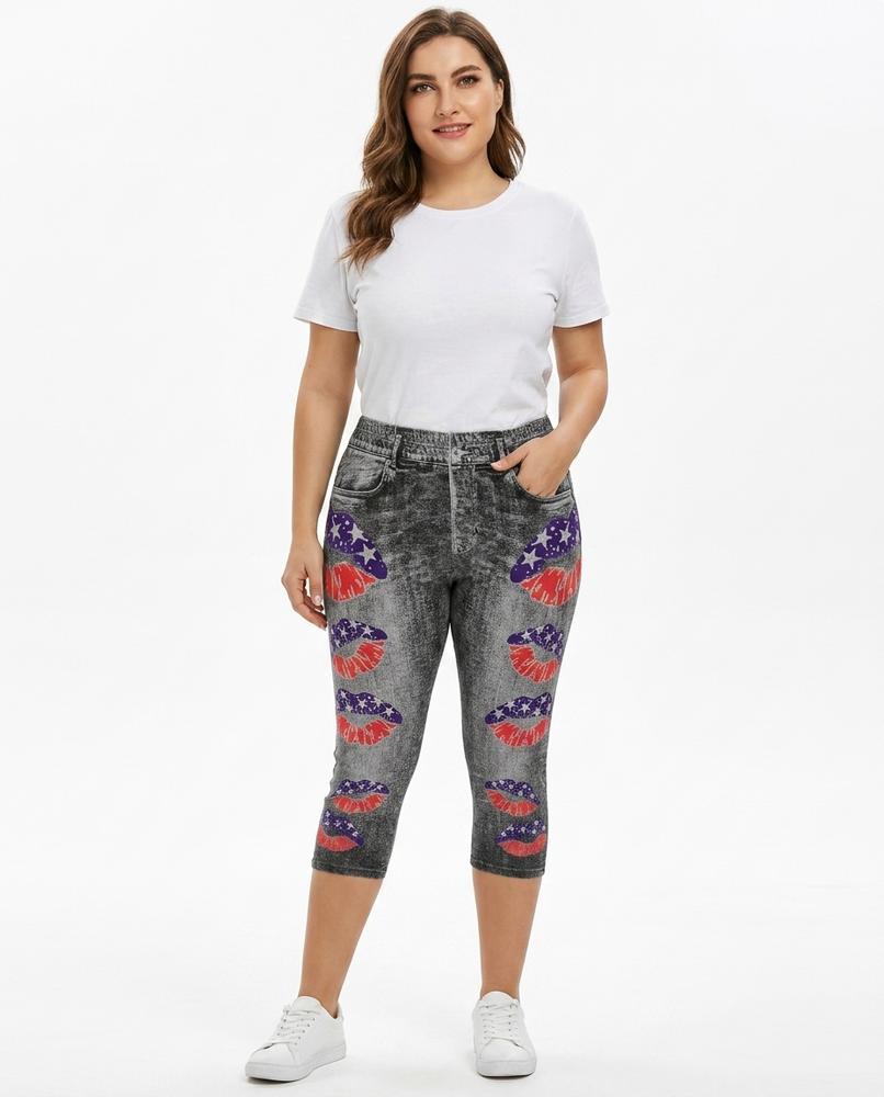 Heidi-Outlet - Arsil | Printed High-Waist Pants Women