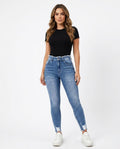 Heidi-Outlet - Lyvan | High-Waist Frayed-Hem Pants Women