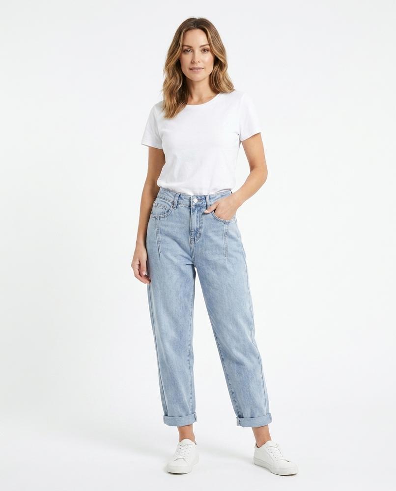 Heidi-Outlet - Black | High-Waisted Straight-Leg Pants Women