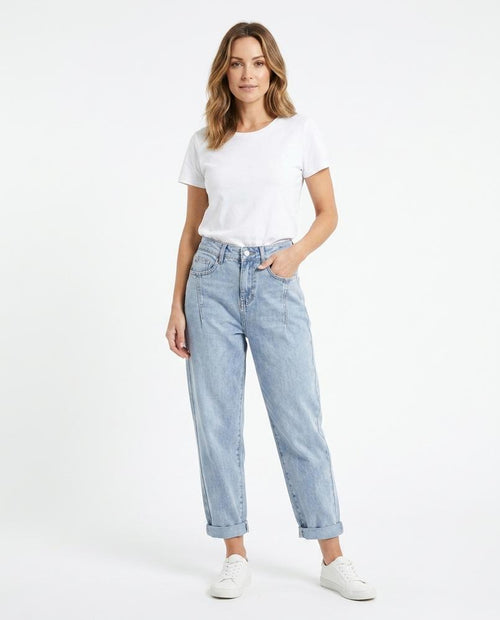 Heidi-Outlet - Black | High-Waisted Straight-Leg Pants Women