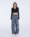 Heidi-Outlet - Leken | Acid-Wash Wide-Leg Pants Unisex