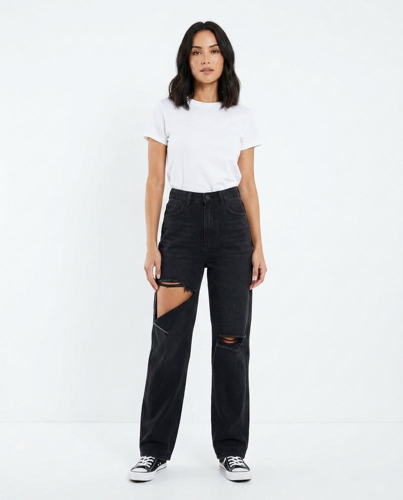 Heidi-Outlet - Lylin | High-Waisted Ripped Pants Women