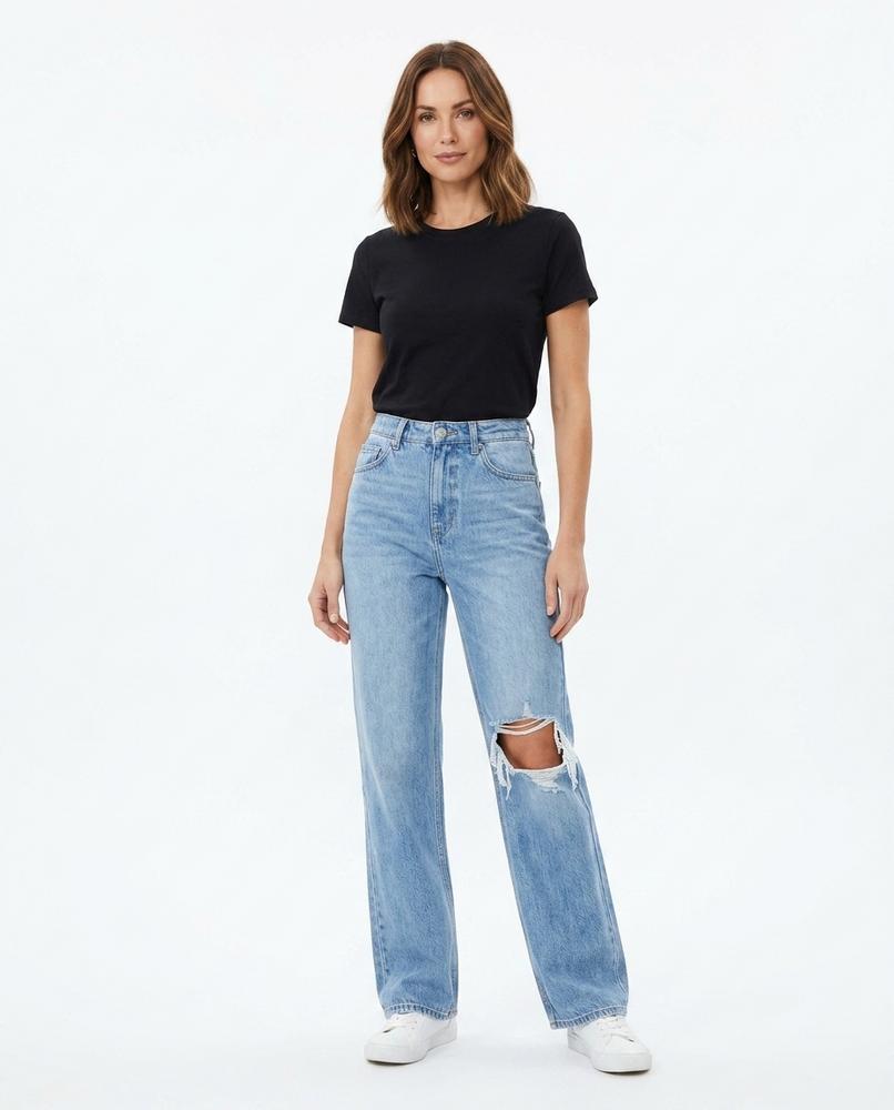 Heidi-Outlet - Lylin | High-Waisted Ripped Pants Women