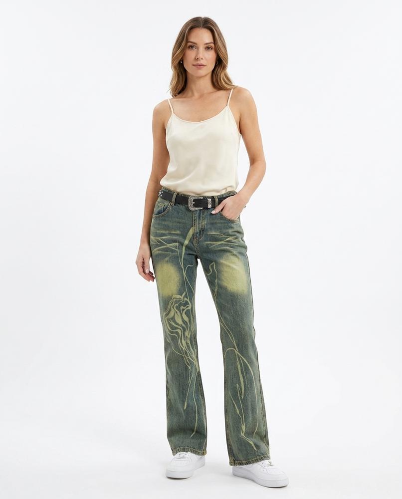 Heidi-Outlet - Rakar | Printed Washed Pants Women