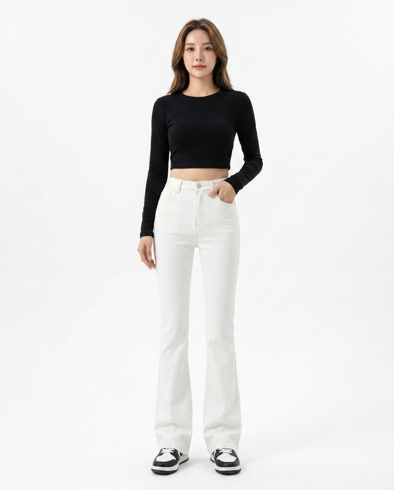 Heidi-Outlet - Lehal | High-Waisted Straight-Leg Pants Women