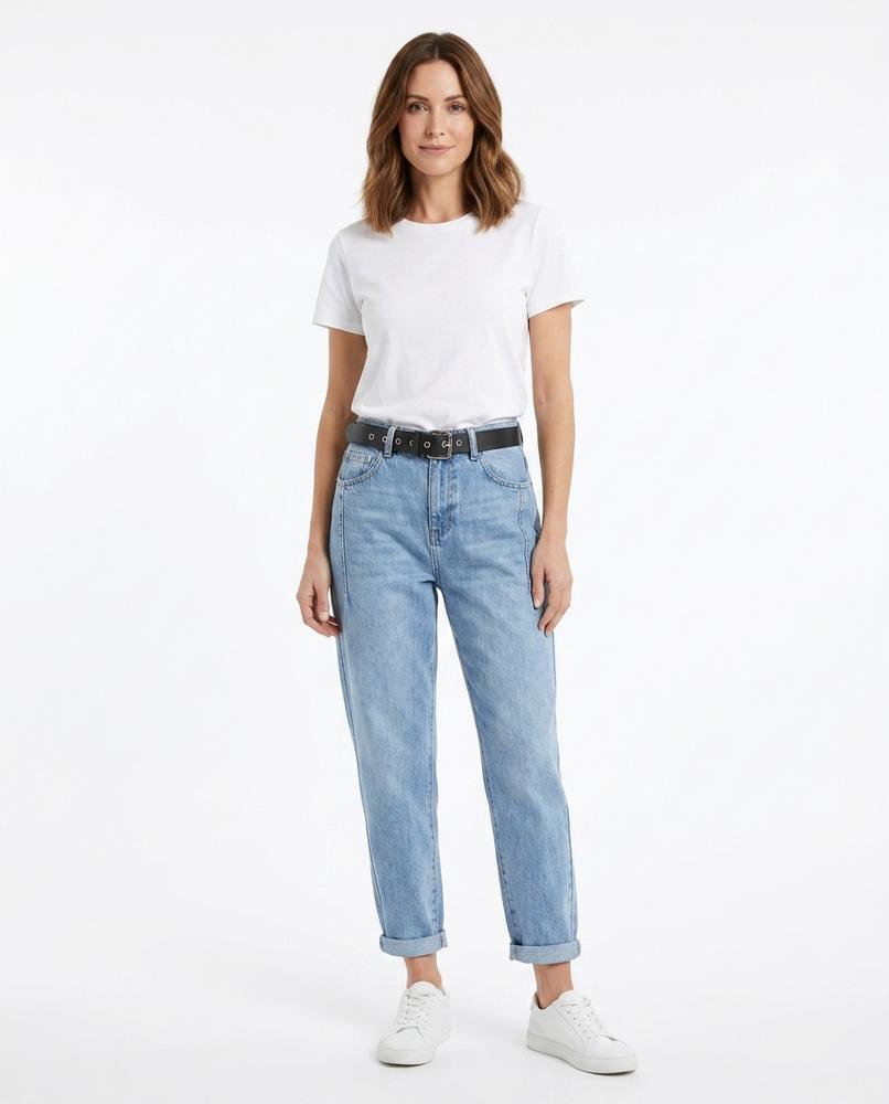 Heidi-Outlet - Zekar | Acid-Wash High-Waist Pants Women
