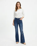 Heidi-Outlet - Maven | Flared Side-Button Pants Women