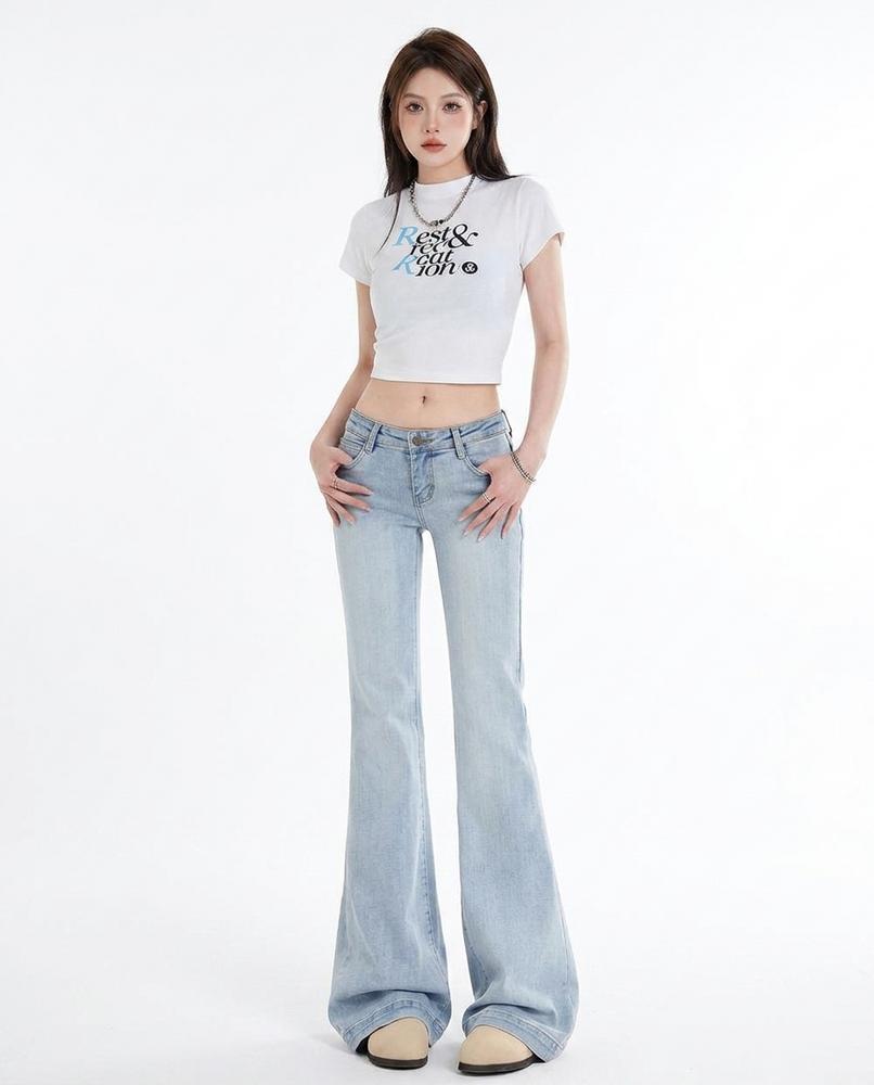Heidi-Outlet - Kaven | Flared-Leg Low-Rise Pants Women