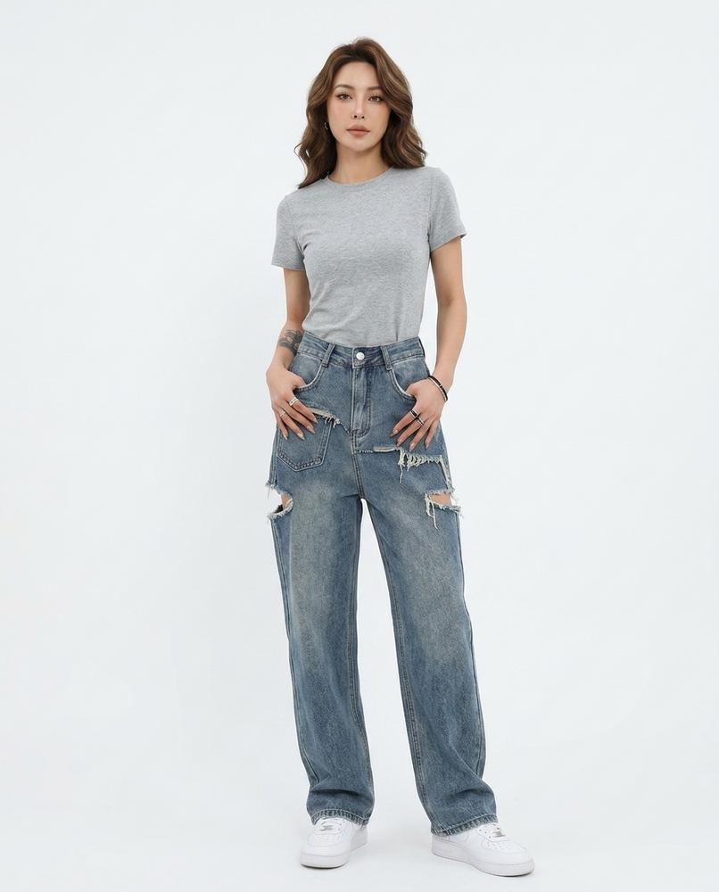 Heidi-Outlet - Zesin | Loose-Fit Distressed Pants Unisex