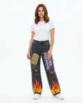 Heidi-Outlet - Rimon | Printed Wide-Leg Pants Unisex