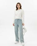 Heidi-Outlet - Arlan | Wide-Leg Pearl-Embellished Pants Women
