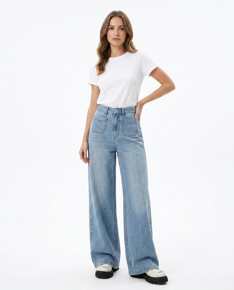 Heidi-Outlet - Ledan | High-Waist Wide-Leg Pants Women