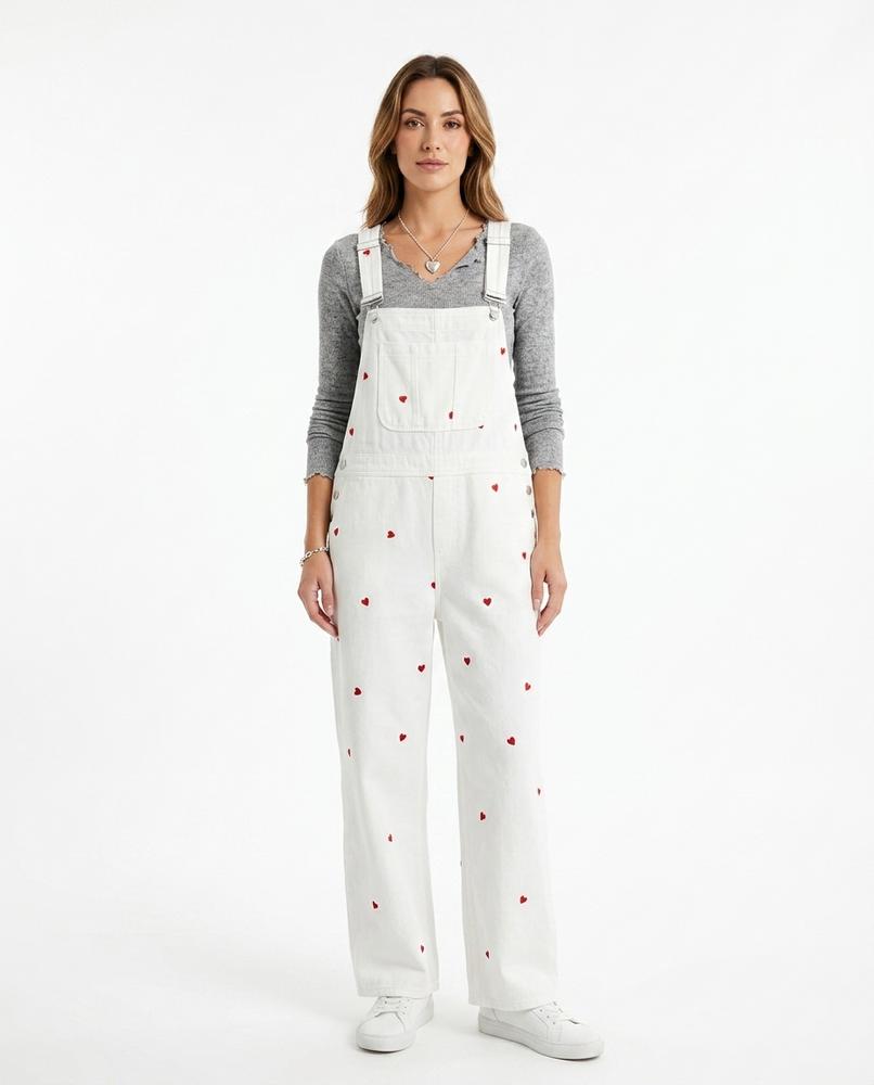 Heidi-Outlet - Talan | Heart-Patterned Cotton Pants Women
