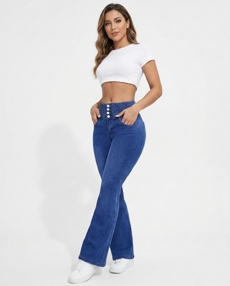 Heidi-Outlet - Lovan | High-Waist Flared Pants Women