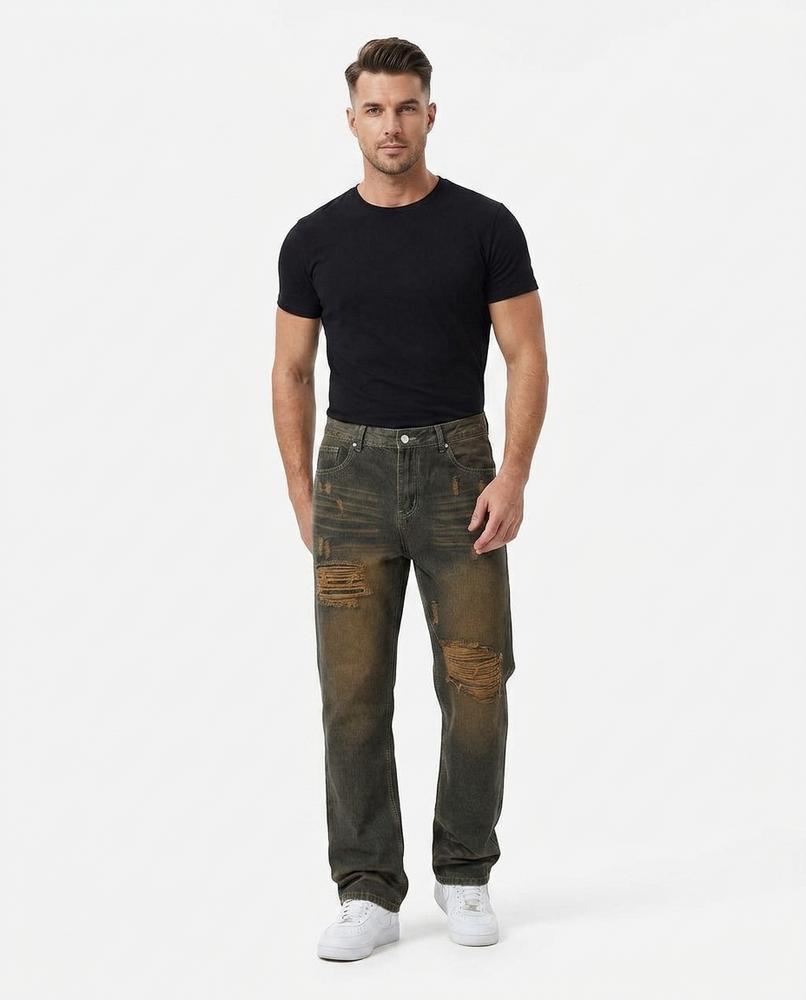 Heidi-Outlet - Lysin | Distressed Straight-Leg Pants Men