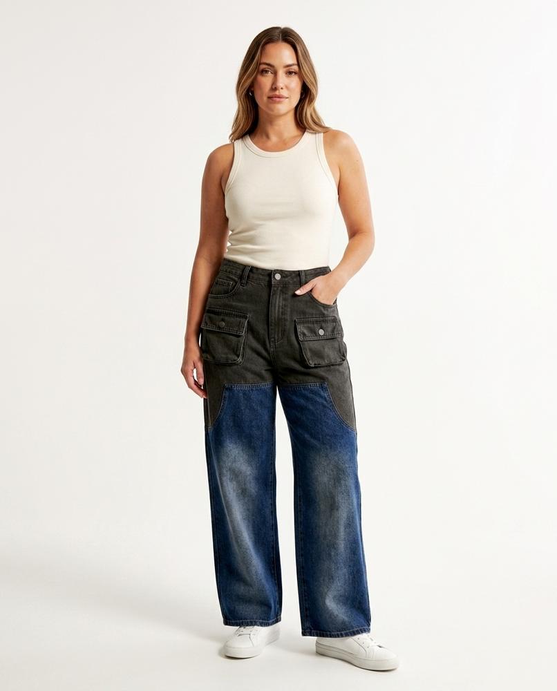 Heidi-Outlet - Lenal | Two-Tone Wide-Leg Pants Women