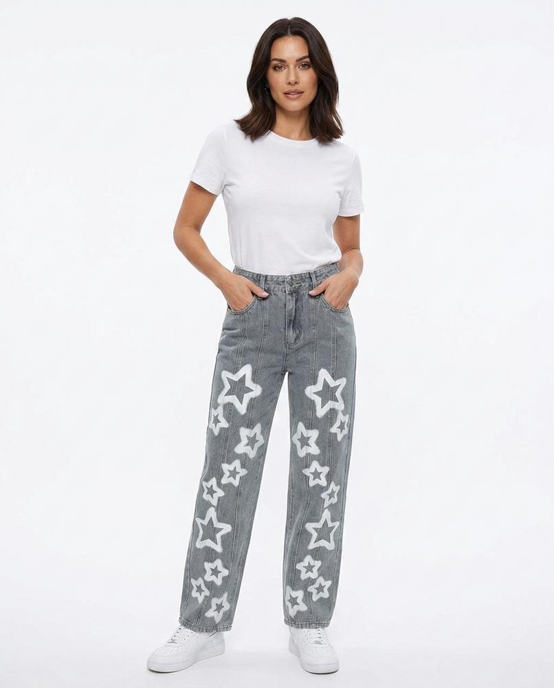 Heidi-Outlet - Dalev | Star-Print Straight-Leg Pants Women