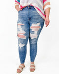 Heidi-Outlet - Mivel | High-Waisted Distressed Pants Women