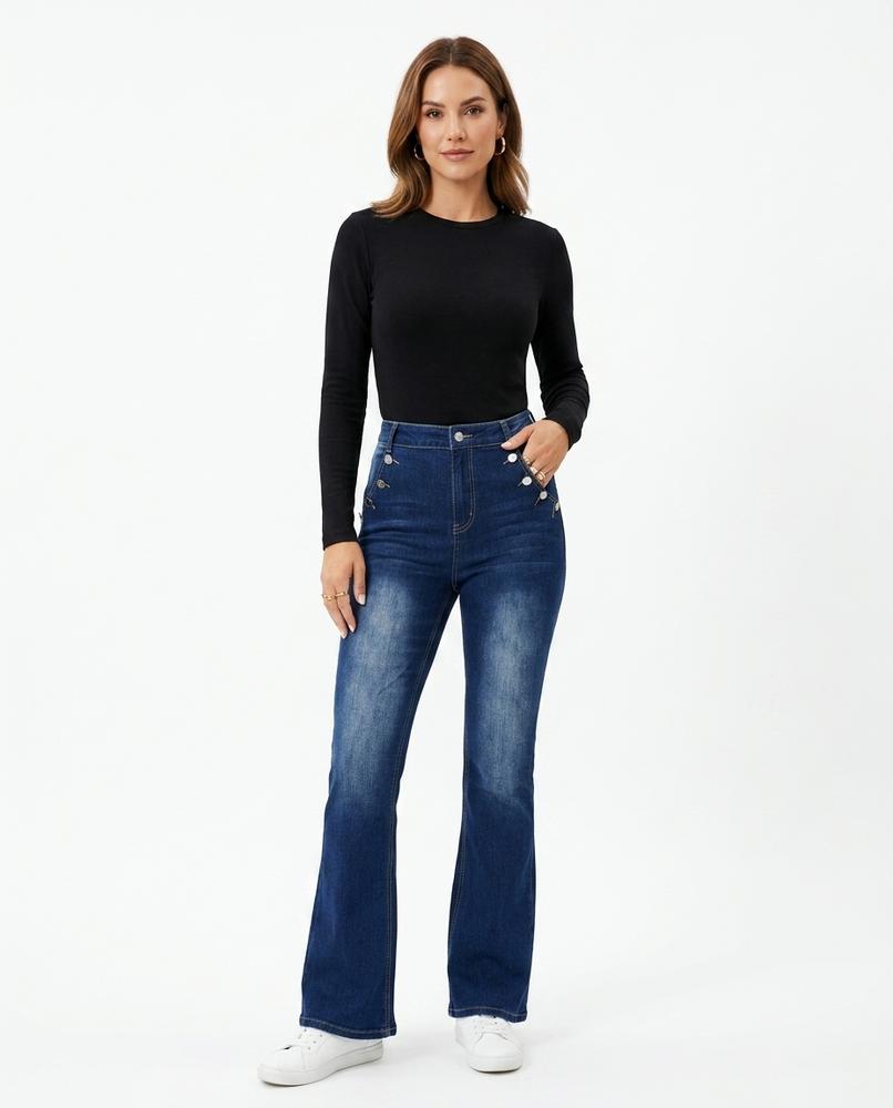 Heidi-Outlet - Tikar | High-Waist Flared Pants Women