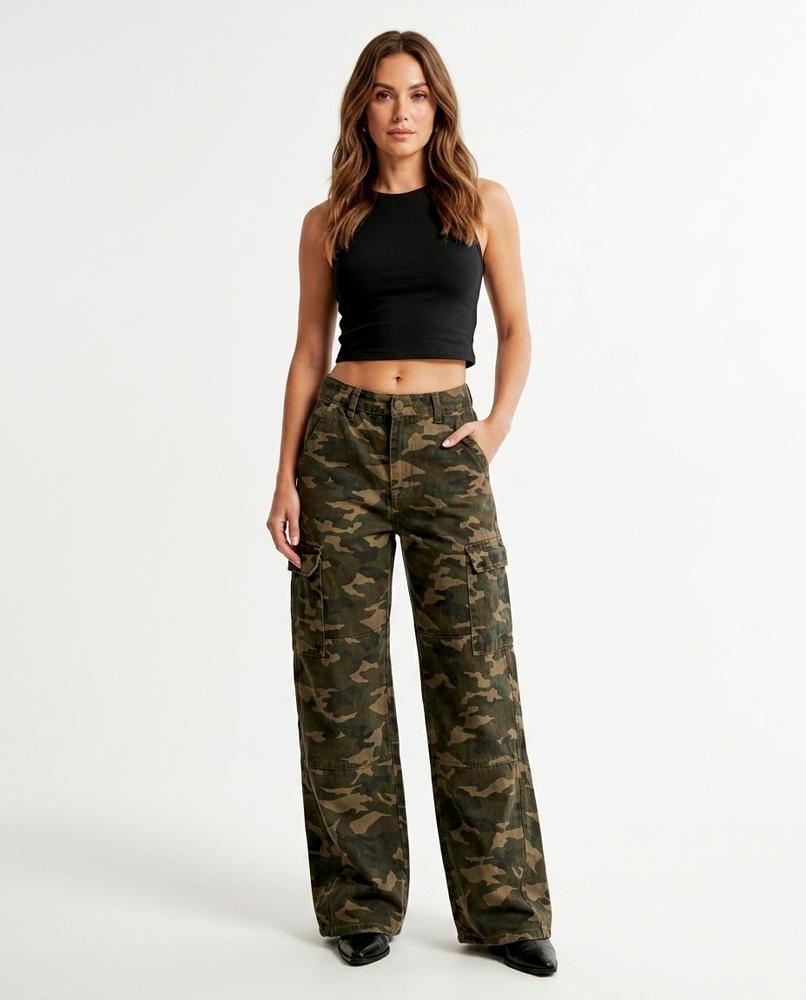 Heidi-Outlet - Yovan | Camouflage Wide-Leg Pants Women