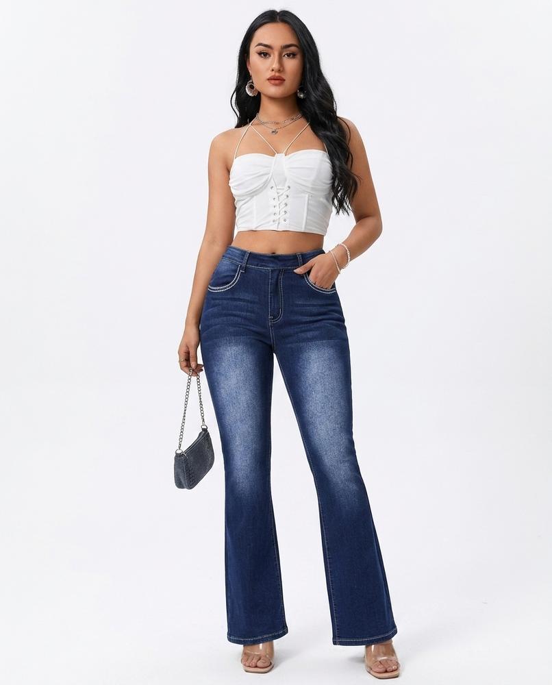 Heidi-Outlet - Alver | High-Waist Flared Pants Women