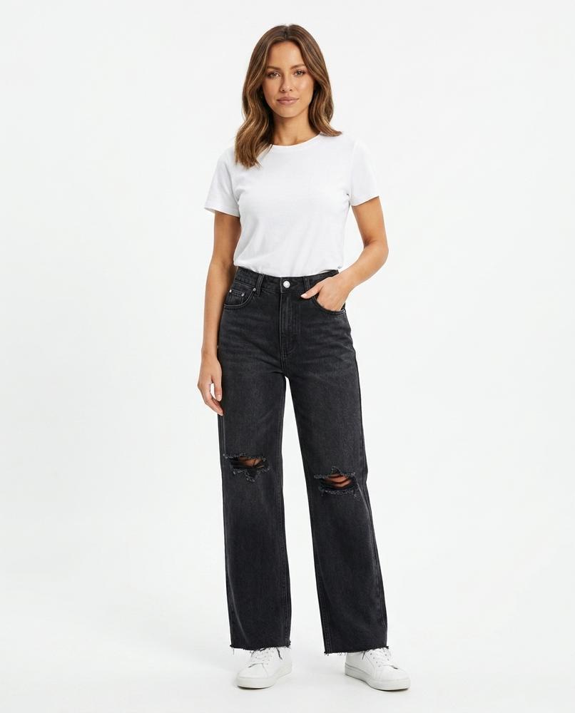 Heidi-Outlet - Tahal | High-Waisted Ripped Pants Women